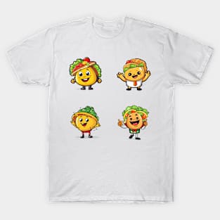 kawaii Taco cehees T-Shirt cute potatofood funny T-Shirt